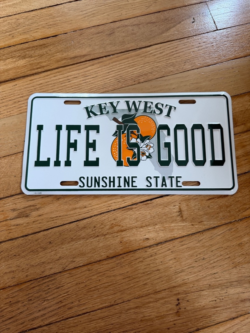 Life Is Good Key West Sunshine State Wall Plaque - White, Green, Orange